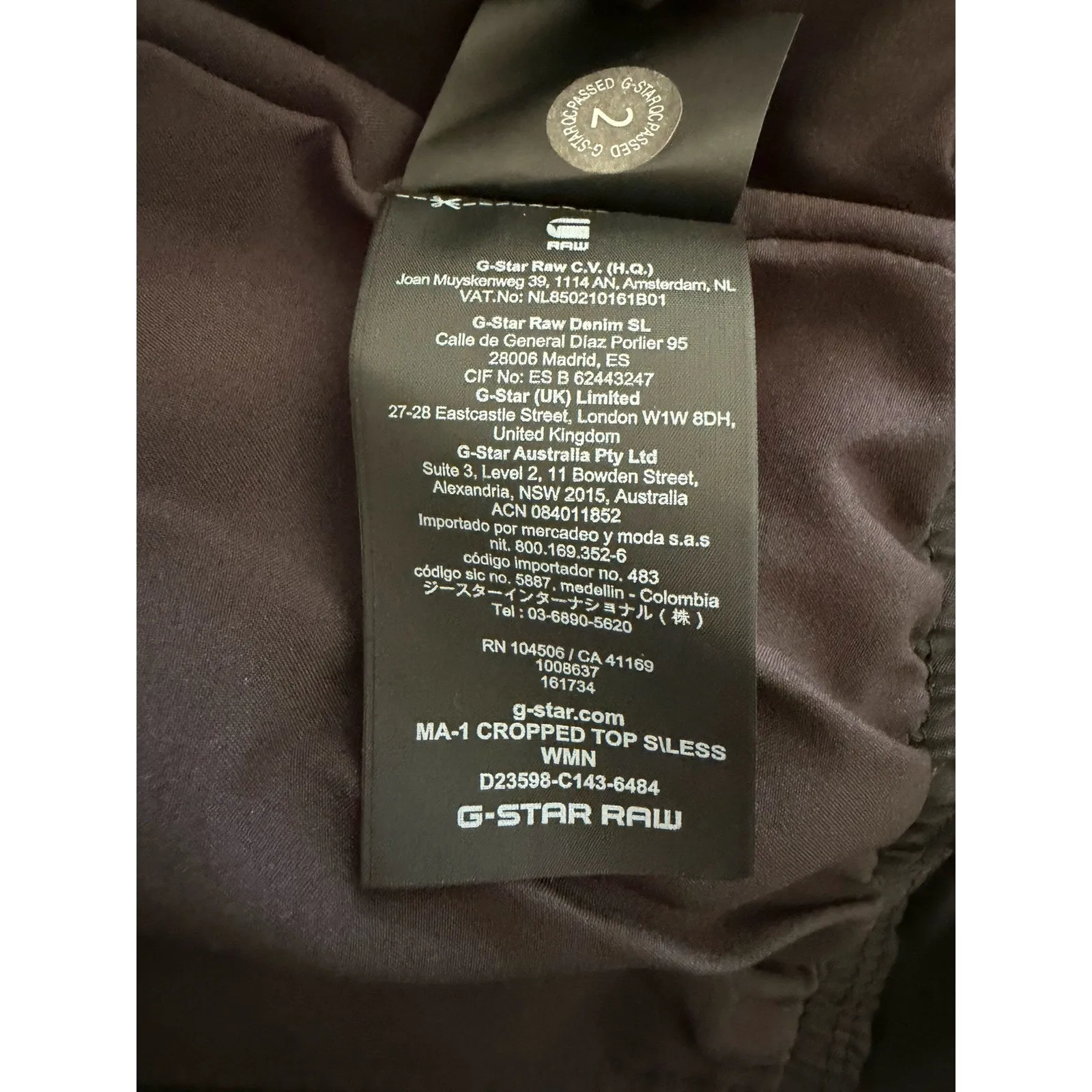 G-Star RAW MA-1 Sleeveless Cropped Puffer Tank Streetwear Techwear NWT Small - Image 10