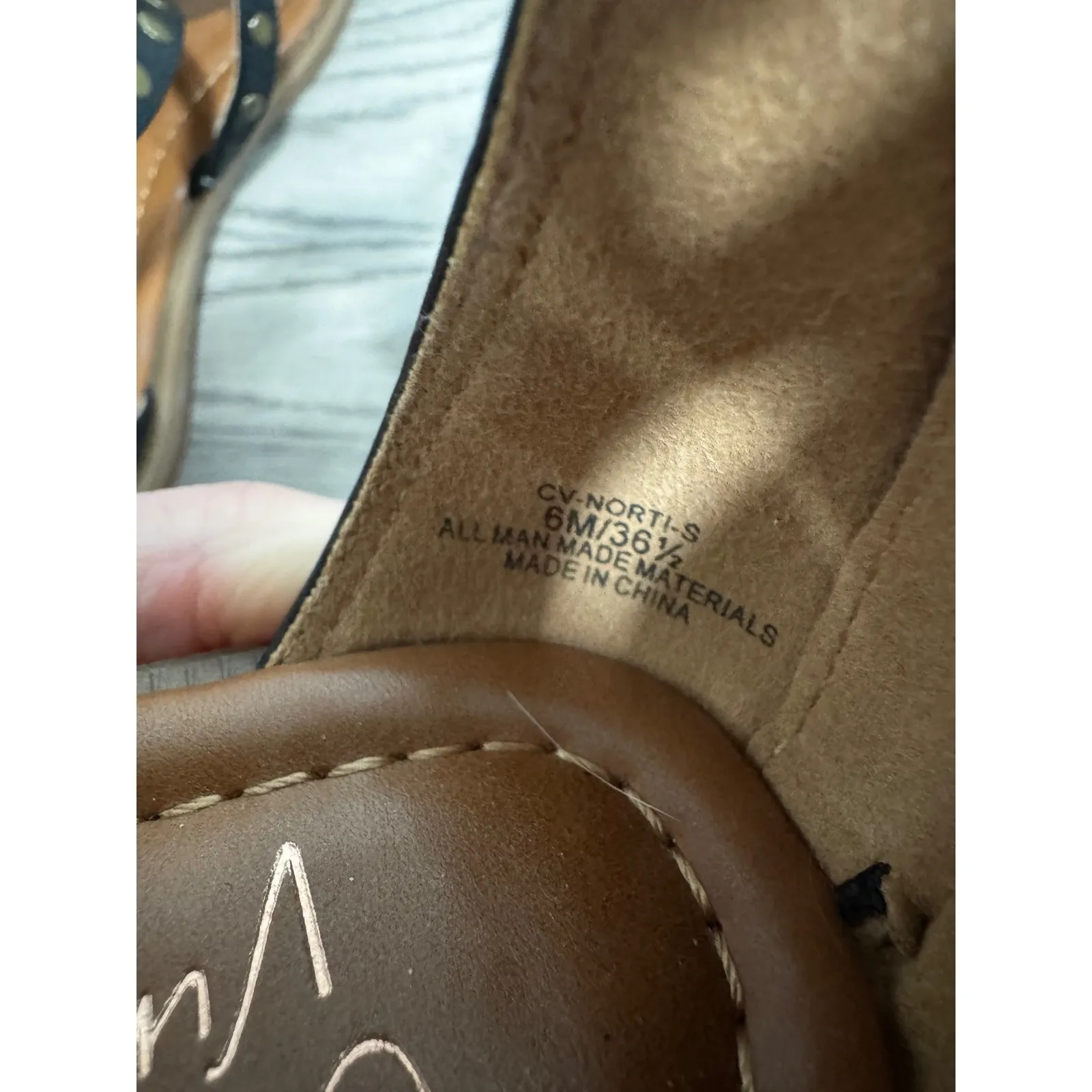 Crown Vintage Studded Ankle Strap Sandals Gladiator Style Black‎ 6 North Square Black - Image 3