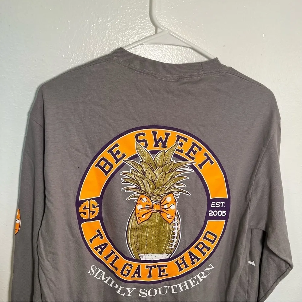 Simply Southern Preppy Be Sweet Tailgate Hard Long Sleeve T-Shirt - Image 9