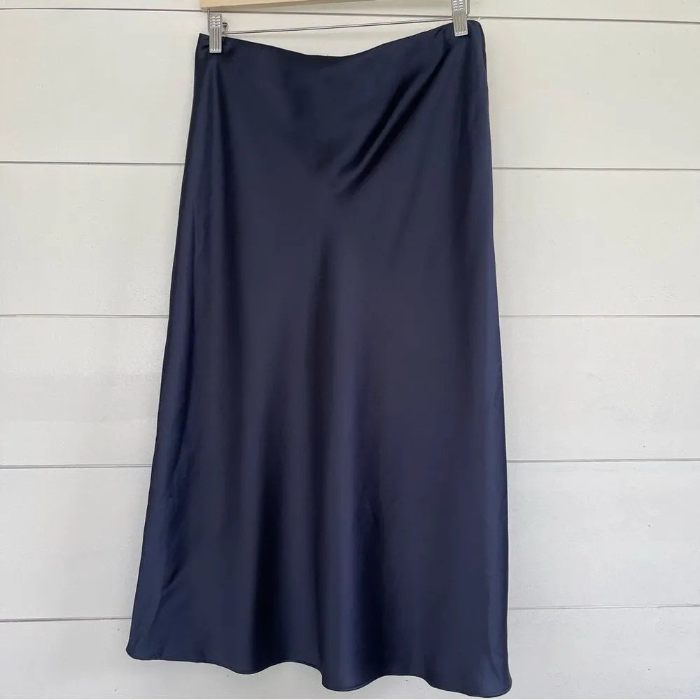 Ralph Lauren Navy Charmeuse Skirt - Image 2