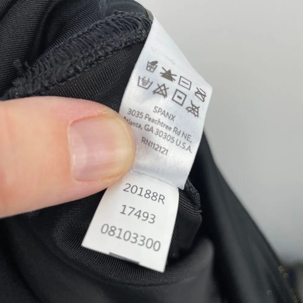 Spanx Velvet Leggings Black Gold Metallic Shine Shimmer High Rise 20188R - Sm P - Image 7