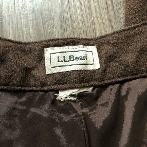 LL bean wool Lined Pants Brown‎ Womens Size 6 Brown - Image 2