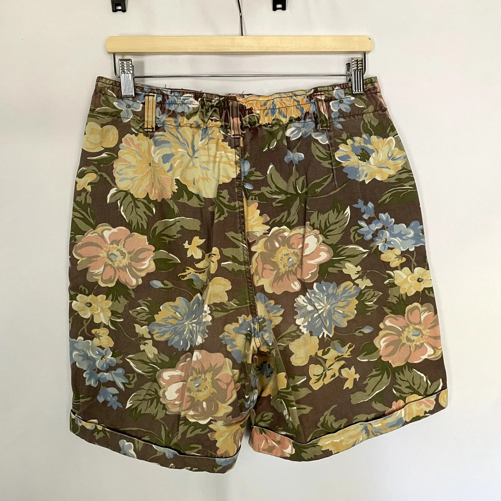 Gloria Vanderbilt floral vintage high waist paperbag jean shorts women's size 10 - Image 6