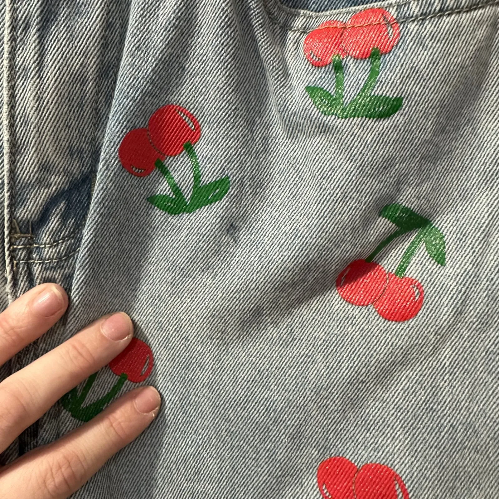 Rue 21  Cherry Print Jeans in 8 - Image 2