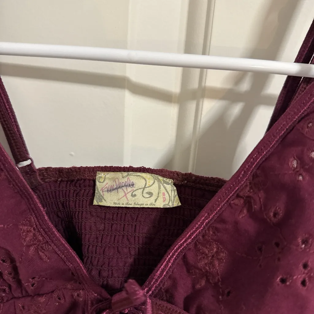 Free People Deep Red Lace Bralette - Image 2