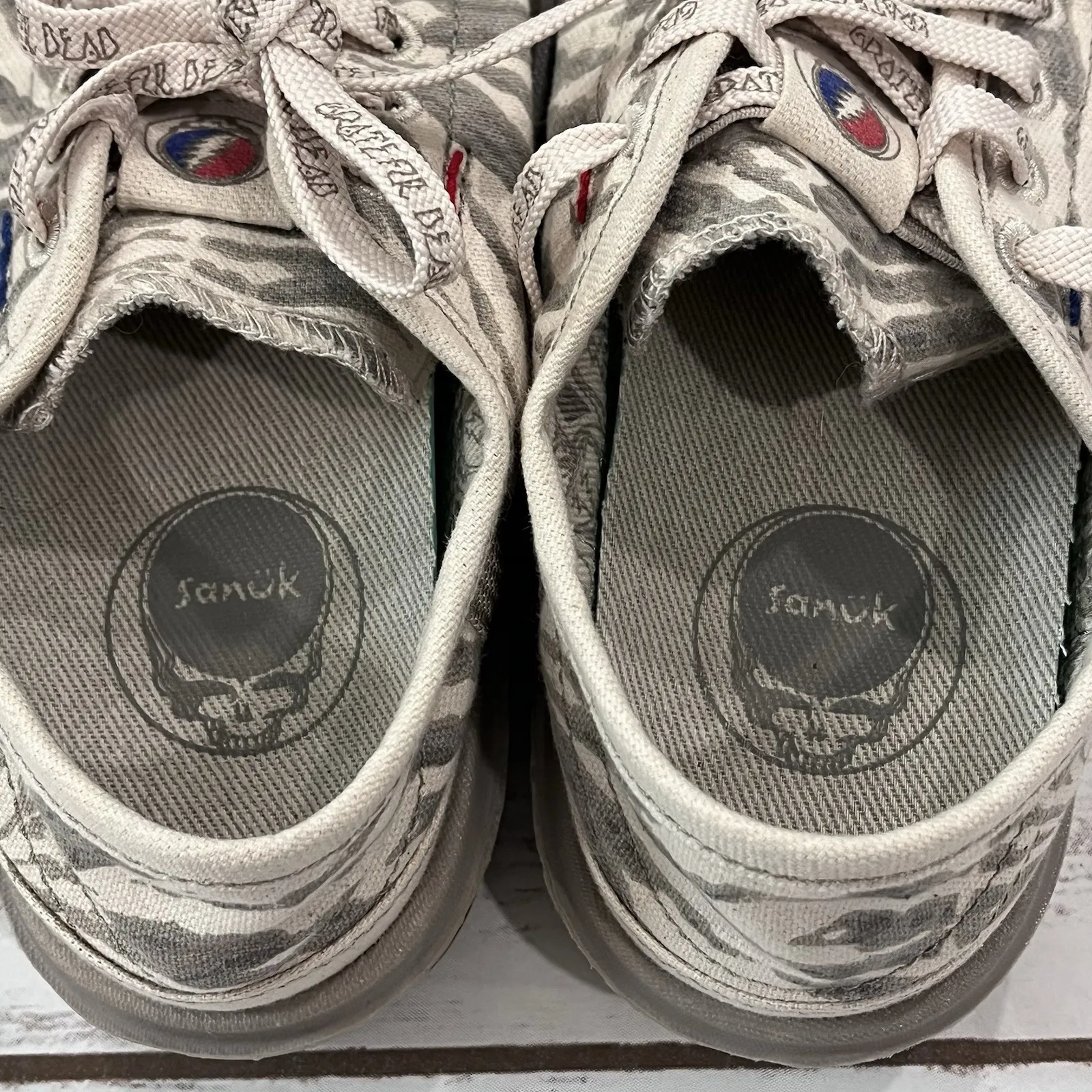 Sanuk X Grateful Dead Nopal Shoes US Men 5‎ Women 6 Tie Dye Lace Up Comfort Surf - Image 7