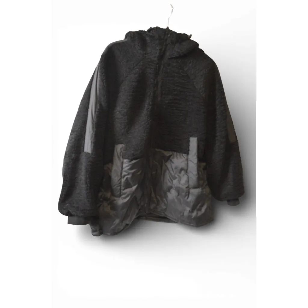 Brooklyn Industries Womens Hooded Sherpa Puffer Jacket Black Size S NWT - Image 3