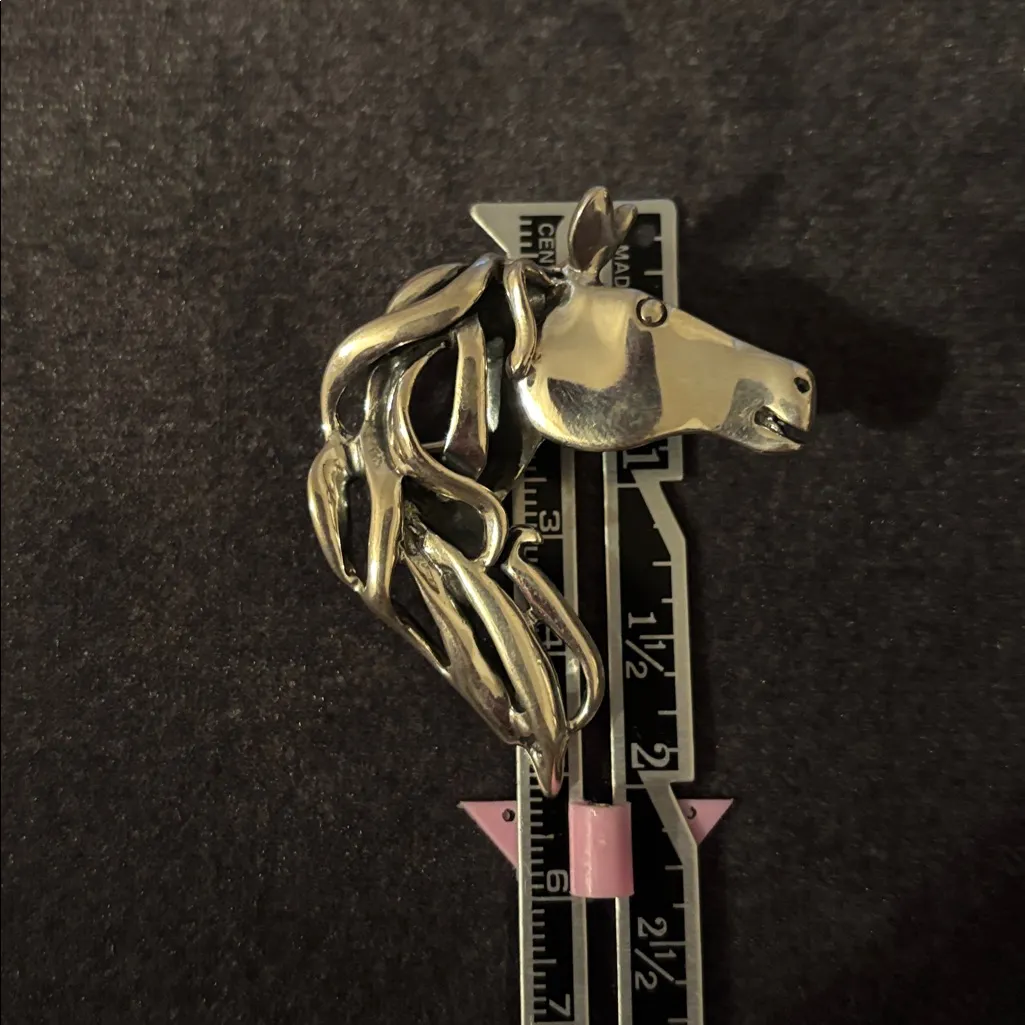 Vintage Silpada Sterling Silver 925 Horse Head Pendant Brooch RETIRED Equestrian - Image 9