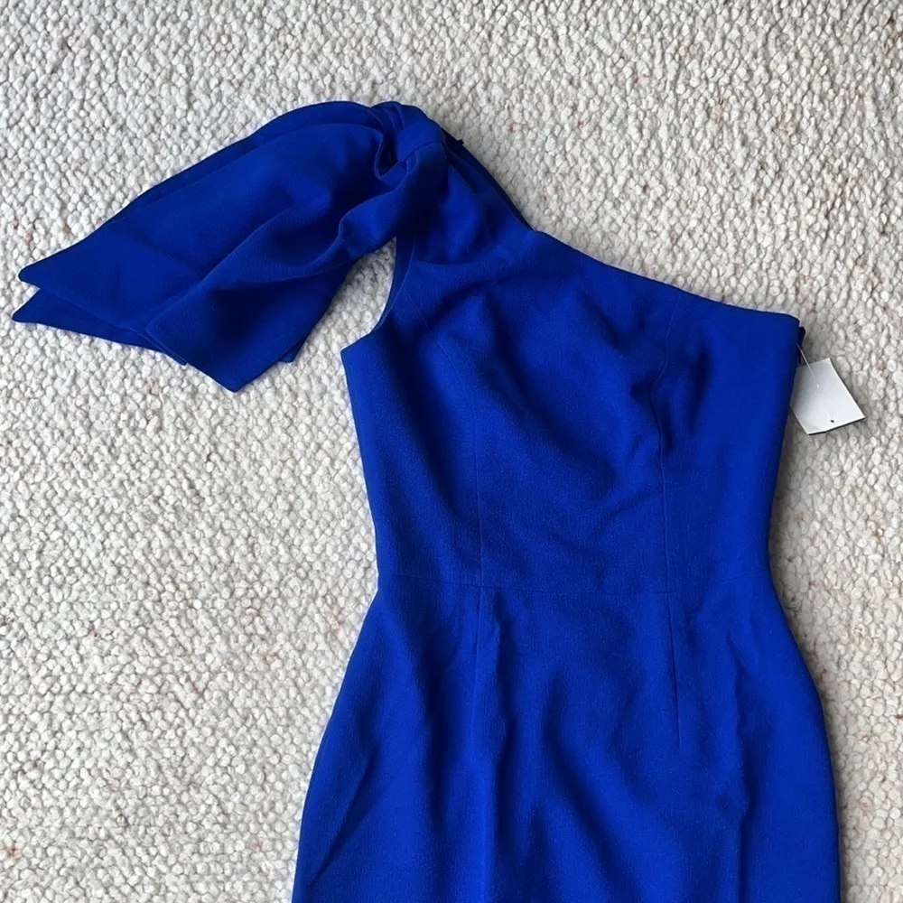 Dress The Population Tiffany One Shoulder Electric Blue‎ Dress XXS 2XS - Image 5