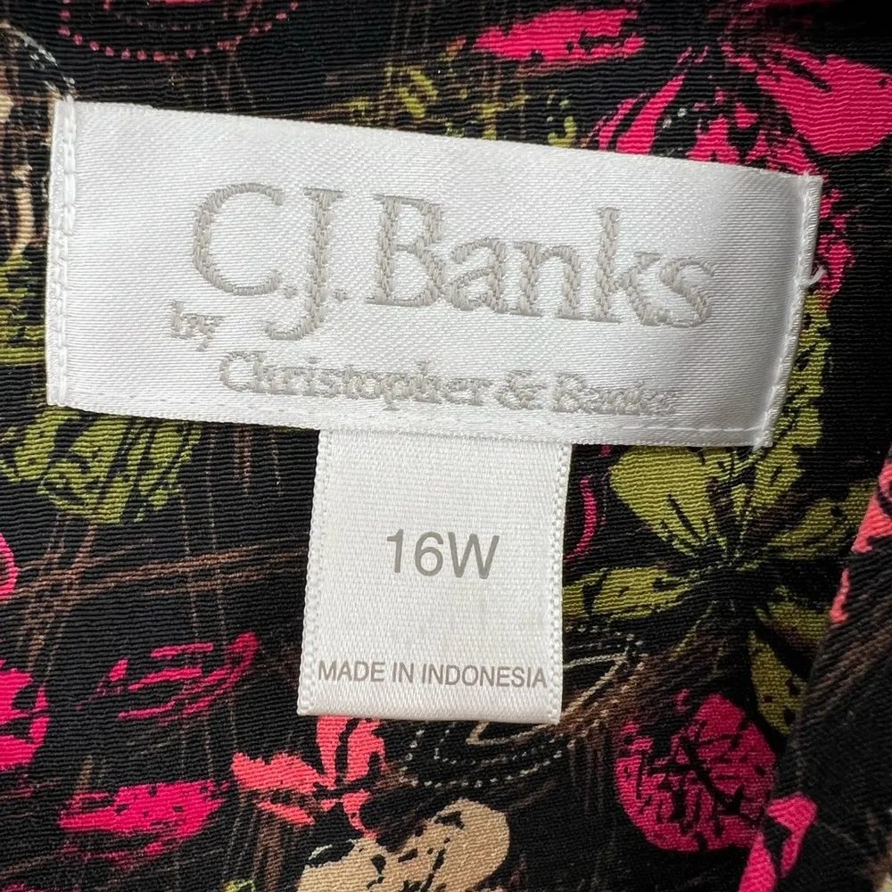 CJ Banks floral 90s ankle dress illusion Y2K modest casual business 16W plus - Image 2