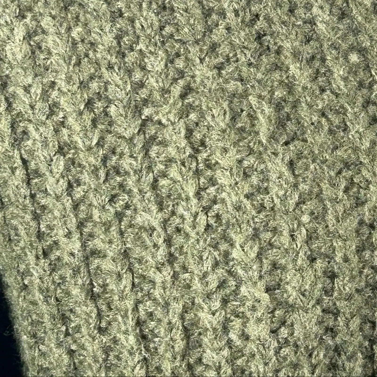 American Eagle  Cropped Chunky Knit Sweater Dark Green Size Small - Image 9