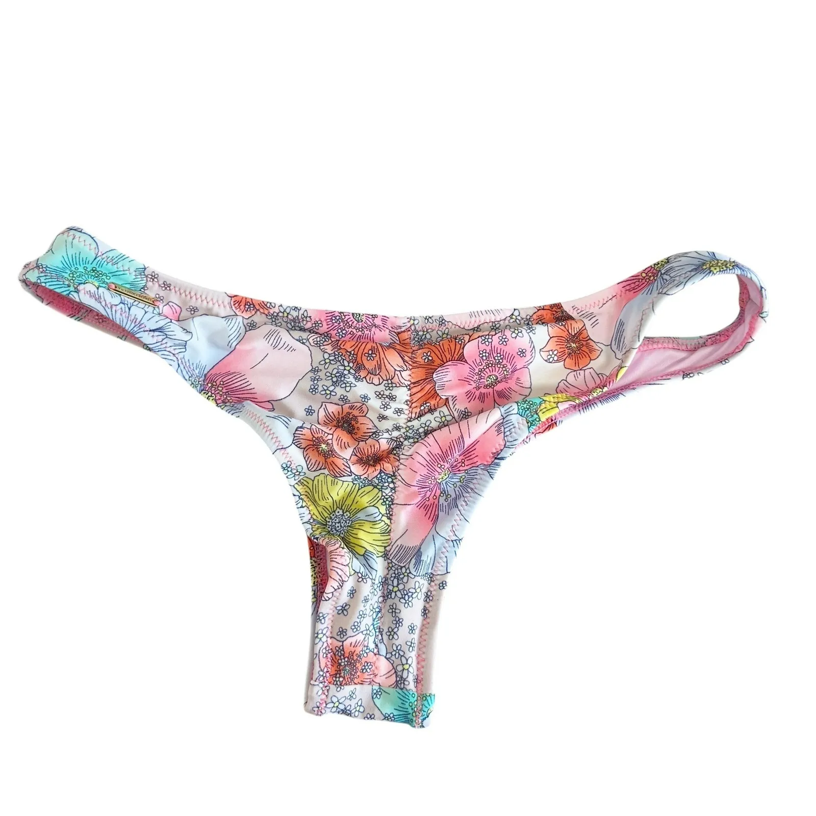Victoria's Secret The Itsy Floral Bikini Bottom Scrunch Butt Sz XS - Image 5