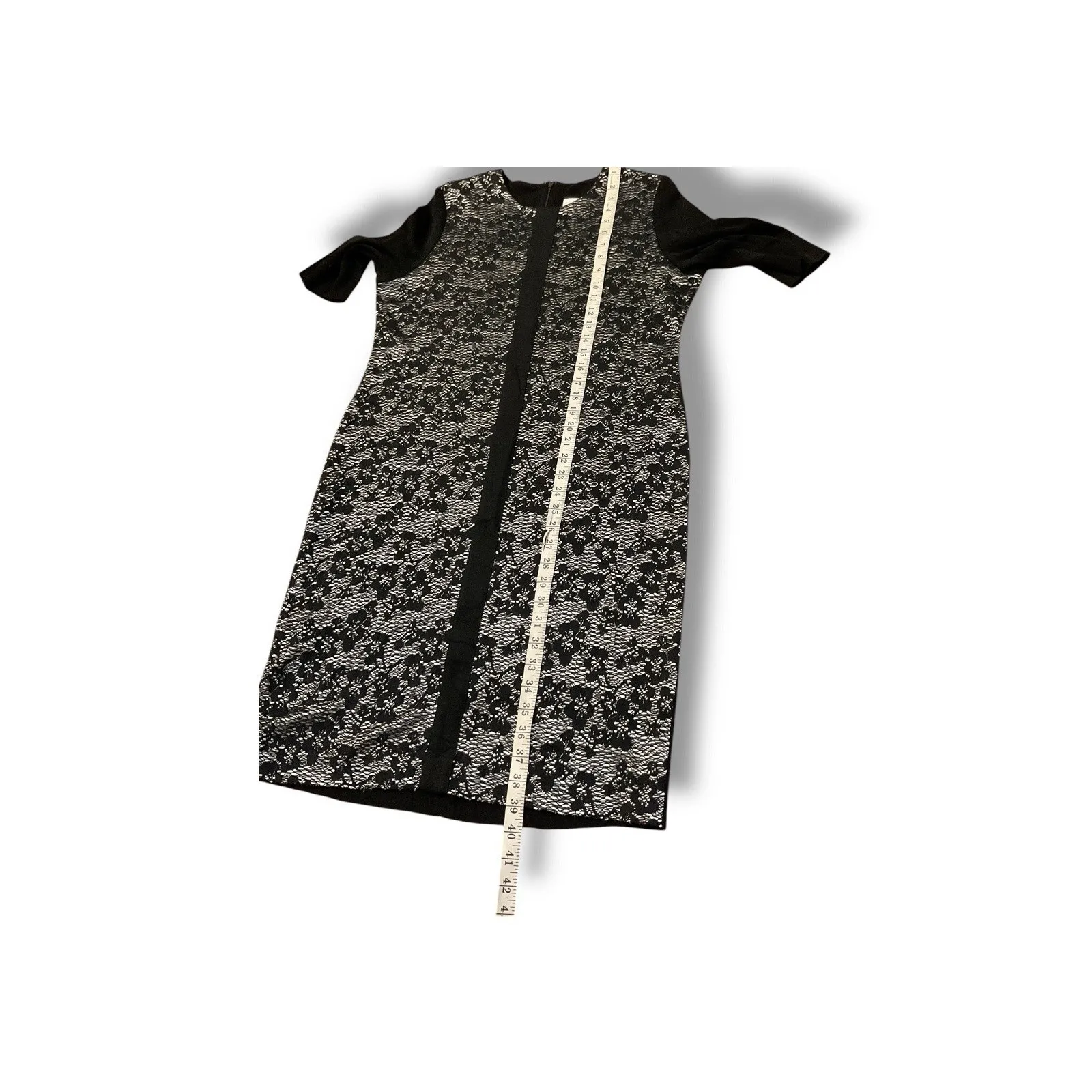 Misook Black  Grommet Lace‎ Cocktail  Dress Size Large - Image 5