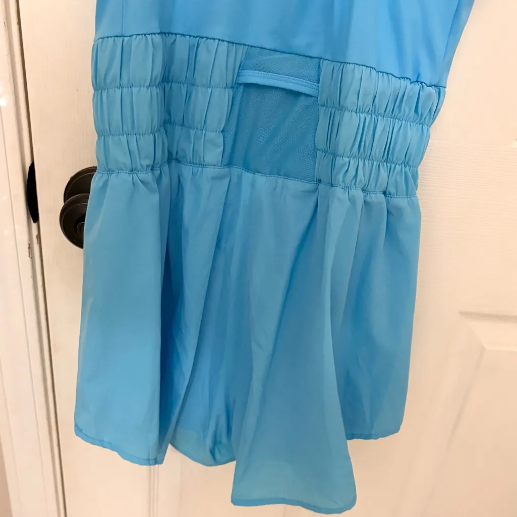 NWT!! Raxnode (Amazon brand) One Piece Athletic Style Romper in Bright Blue Size L - Image 6