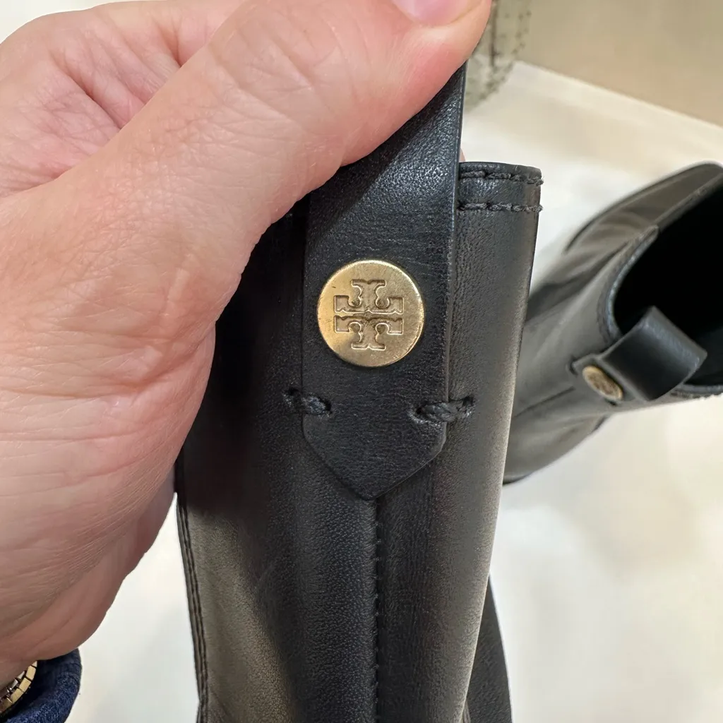 Tory Burch  Black Leather Ankle Boots - Image 6