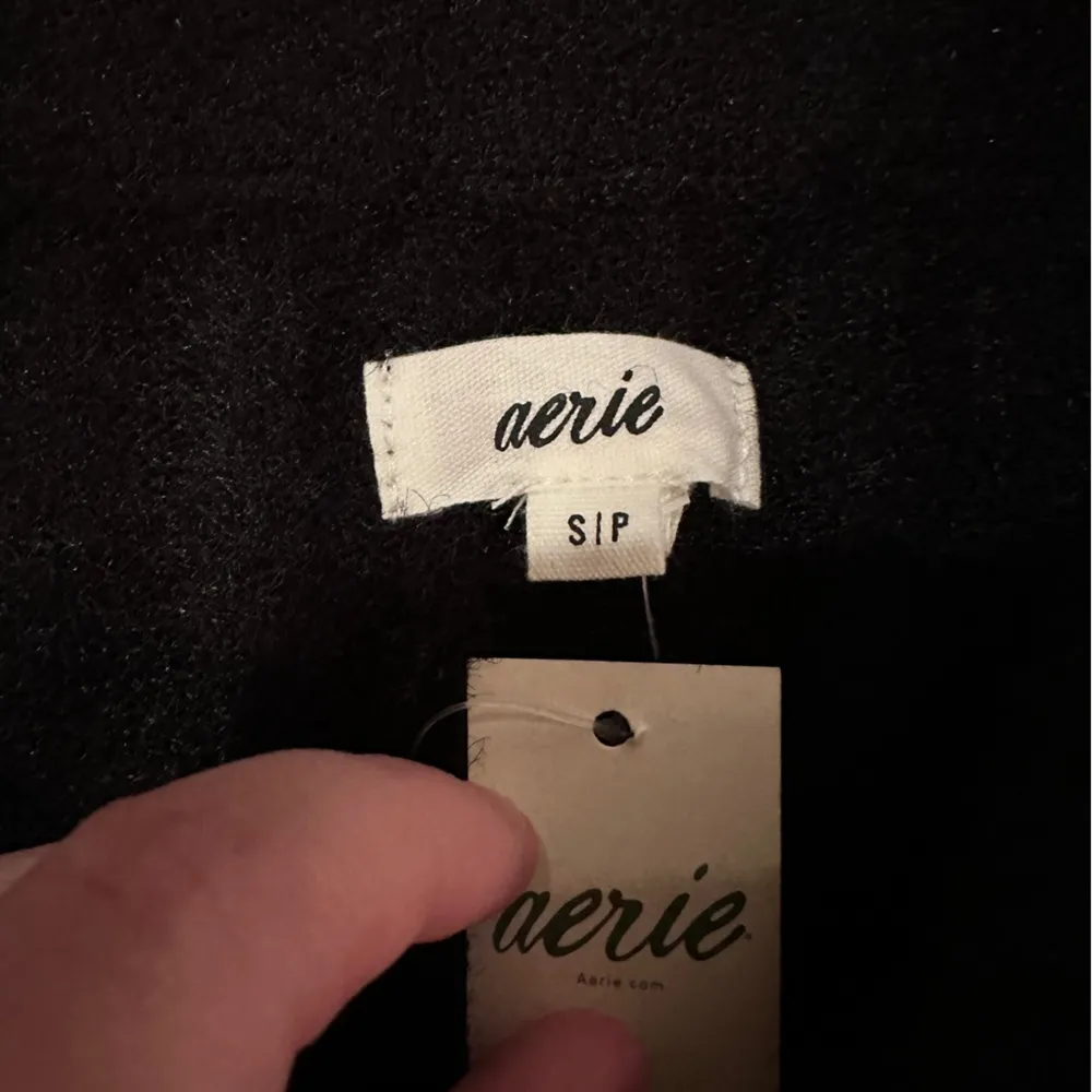 Aerie Black Soft Ribbed Front Slit Pull-On Maxi Skirt‎ Sz S NEW - Image 4