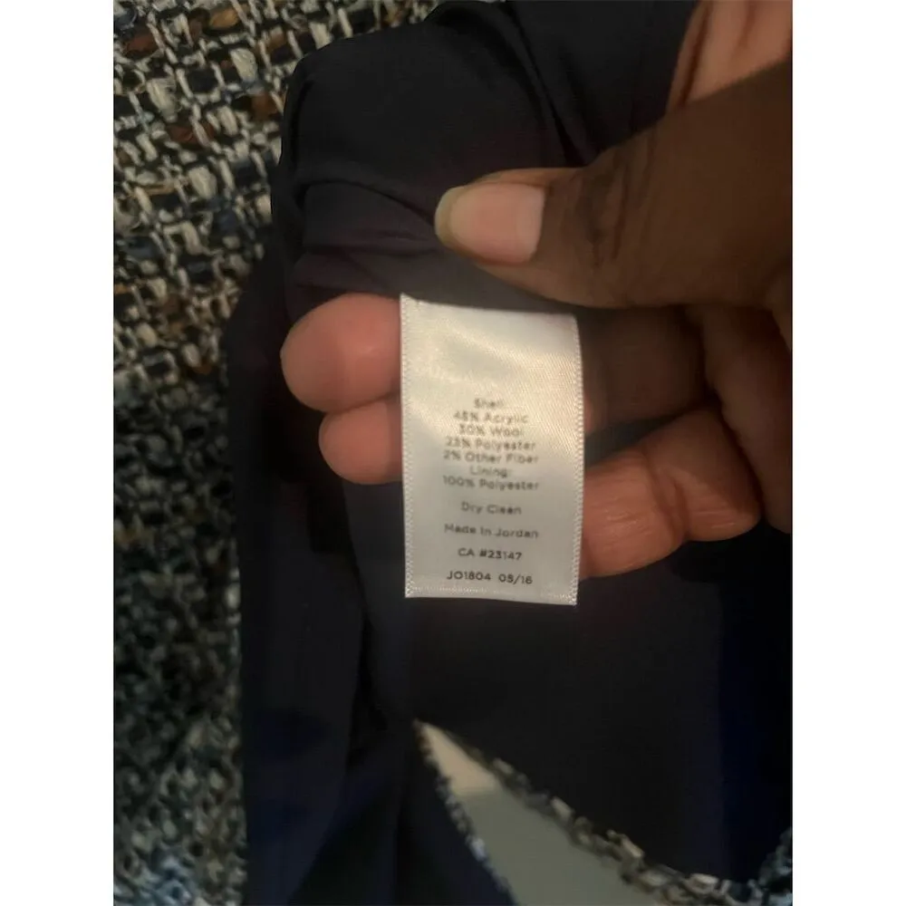 Talbots Petites Tweed Pencil Skirt Size‎ 14 Geometric Knee Length - Image 5