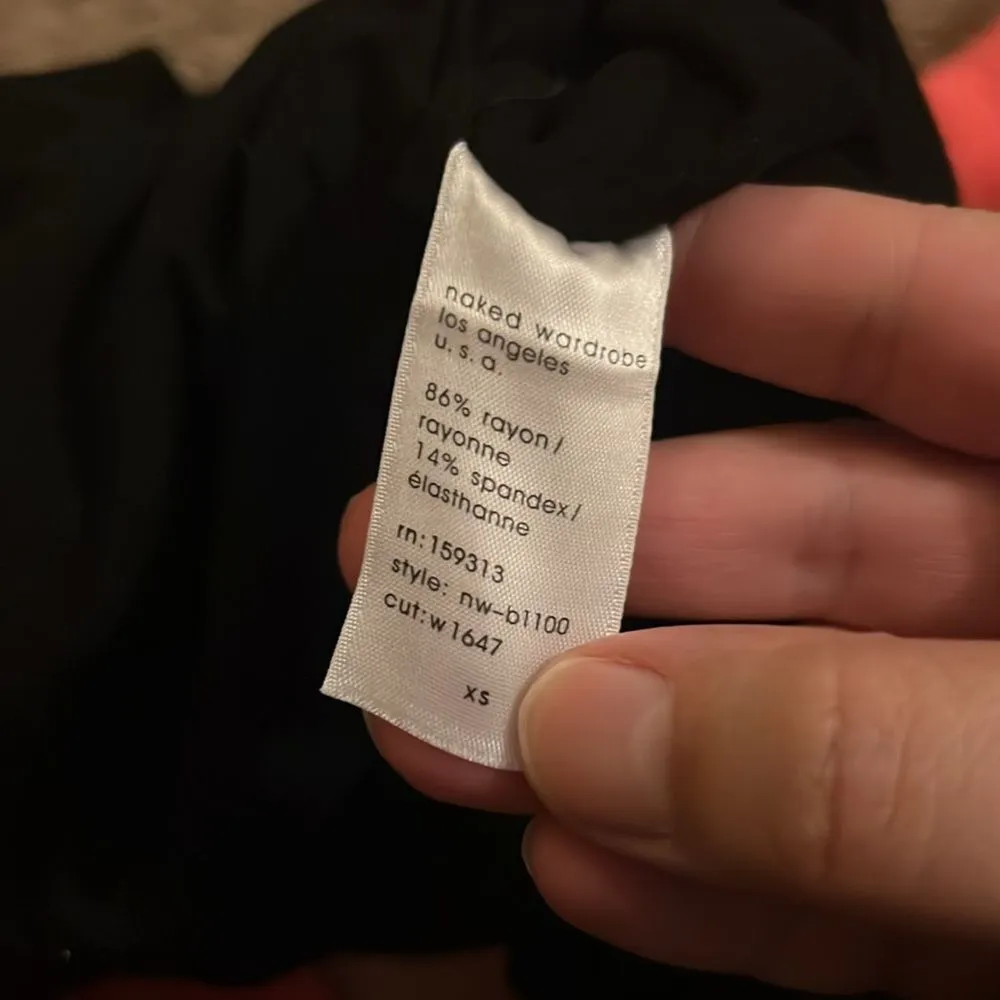 Naked Wardrobe Black Cutout Jersey Long Sleeve Bodysuit - Image 6