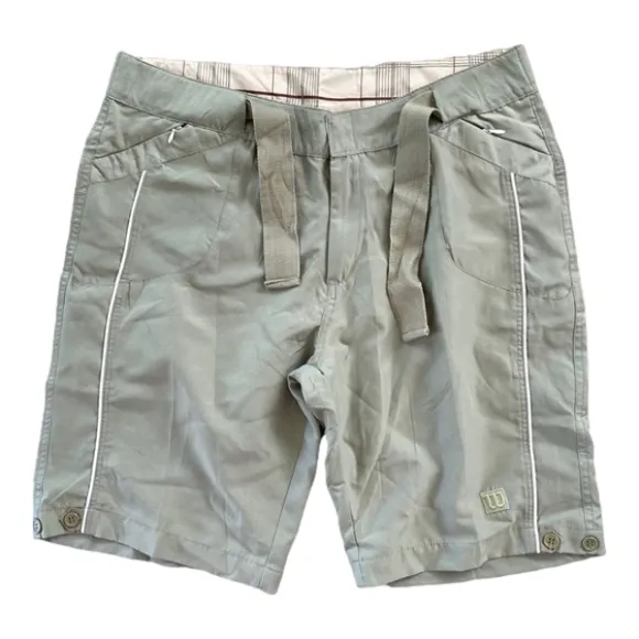 WILSON Olive Green Tennis Shorts Size Large - Image 2