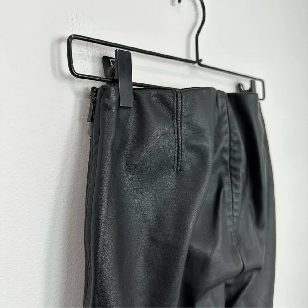 Free People Lana Vegan Leather Leggings Black Side Zipper Zip Ankle 2 - Image 6