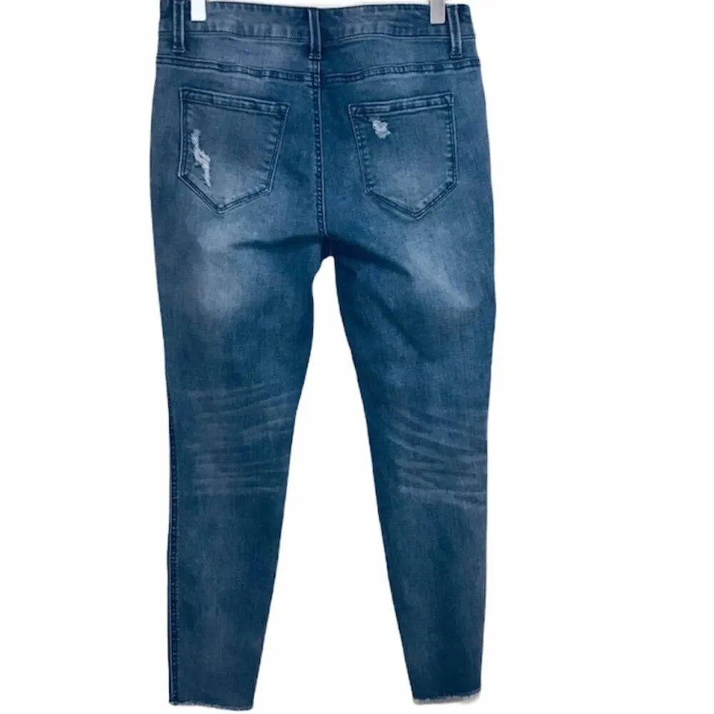 Philosophy rhinestone raw hem skinny jeans - Image 4