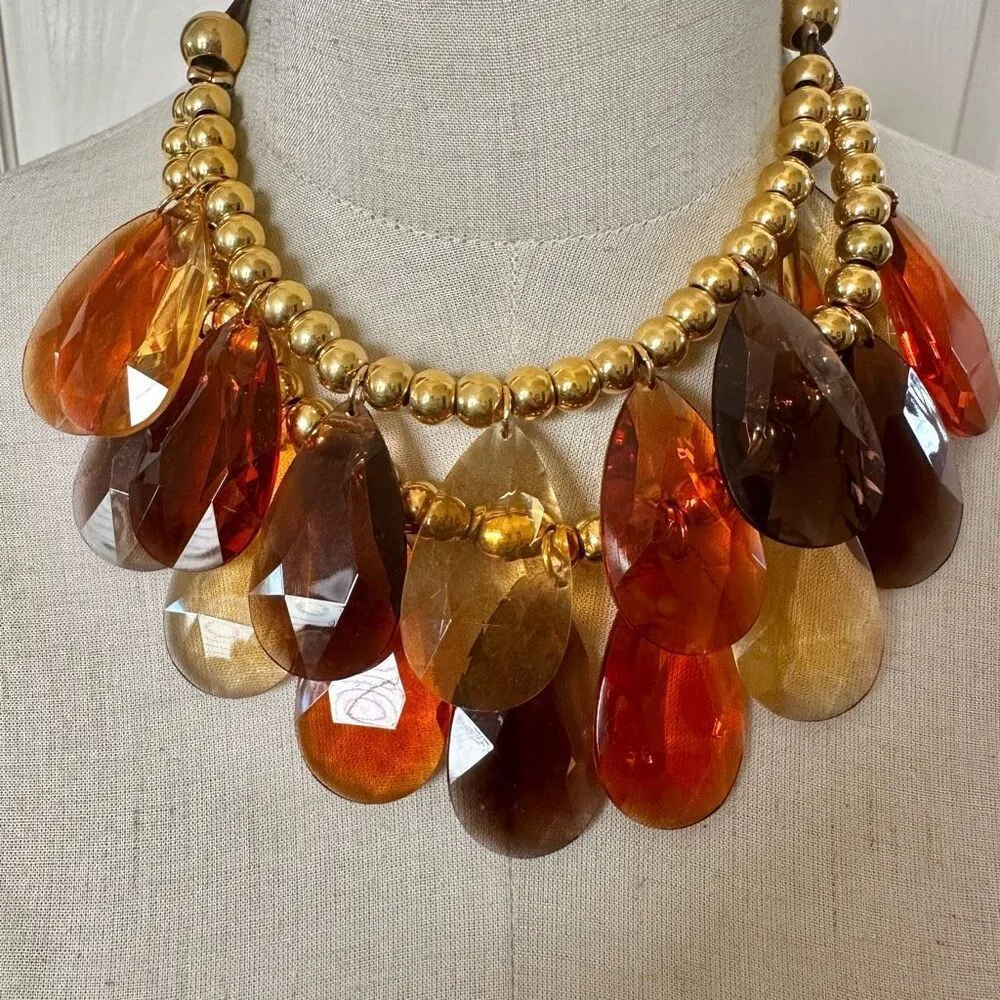 Joan Rivers lucite bib statement necklace - Image 2