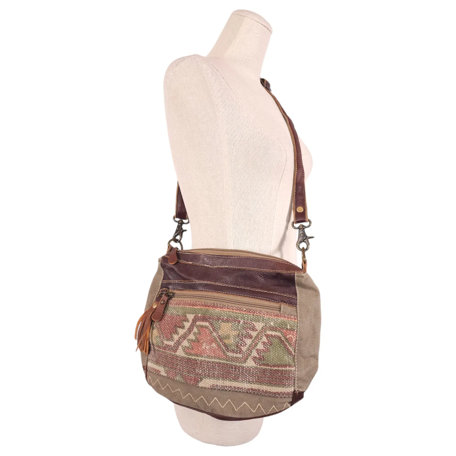 Myra Luguni Cowgirl Shoulder Bag Green - Image 2