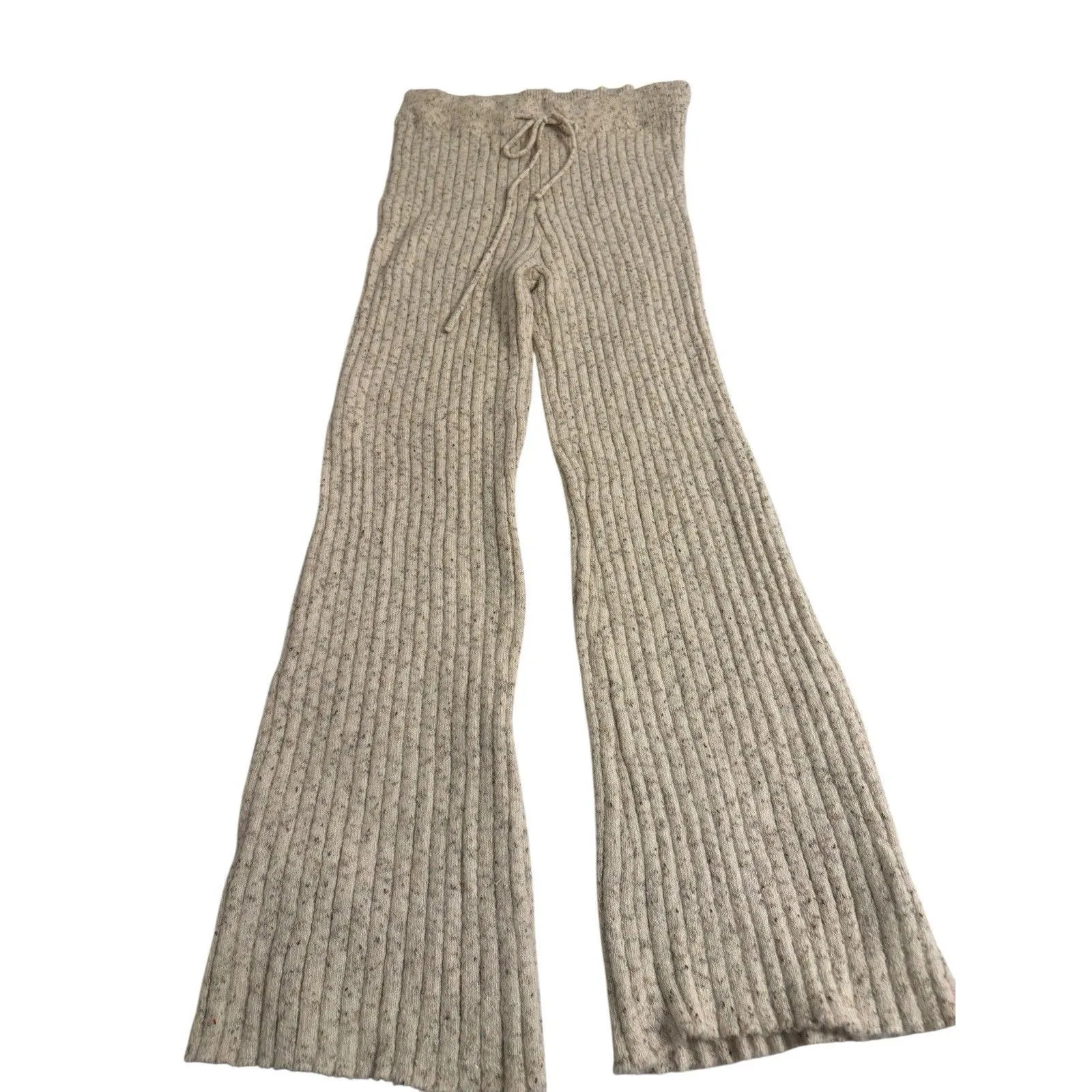 Heartloom Nakita Knit Pant Size L Cream OatmealWide Leg Drawstring Lounge Womens - Image 2