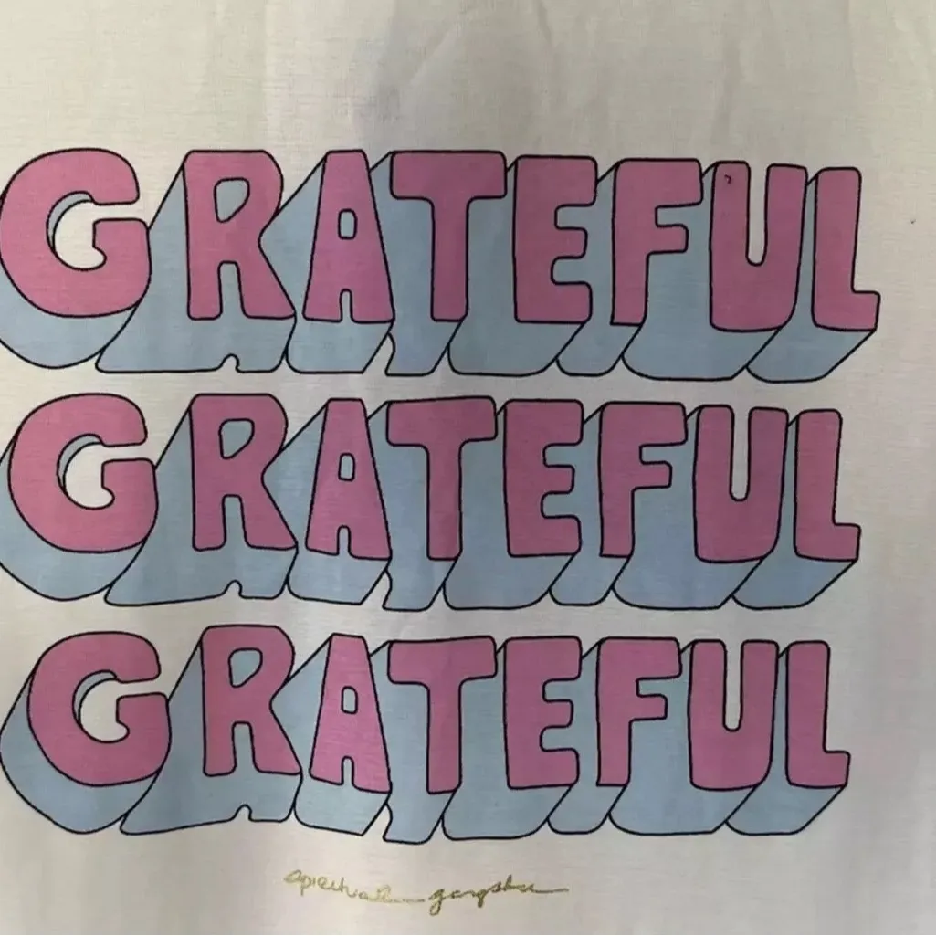 Spiritual Gangster Grateful Pink Blue LS Shirt Top Tee XS New with Tags - Image 8