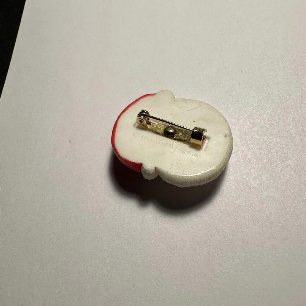 Signed 1981 Hallmark Cards Christmas Holiday Brooch Pin Santa Claus - Image 8