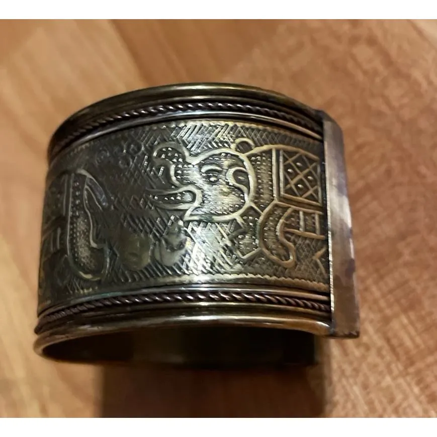 Vintage from‎ India Brass Cuff Bracelet - Image 4