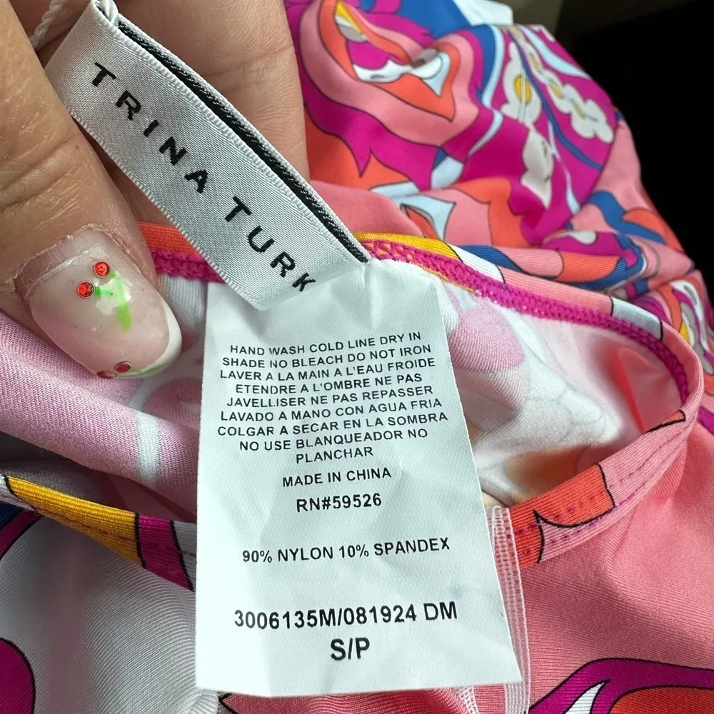 Trina Turk Sevilla multi colorful print swim tunic coverup dress S - Image 6