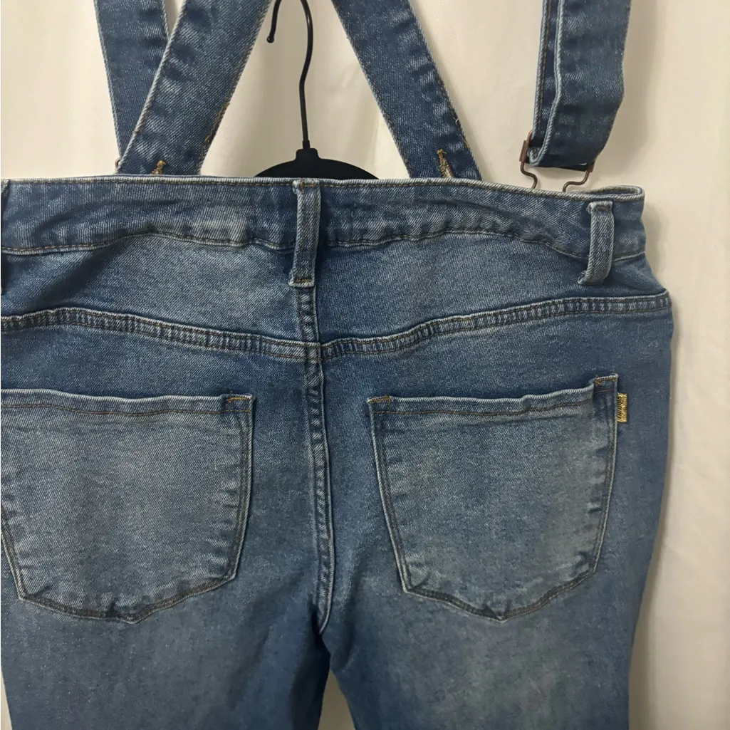 Vibrant Blue Women's Denim Overalls - Image 10