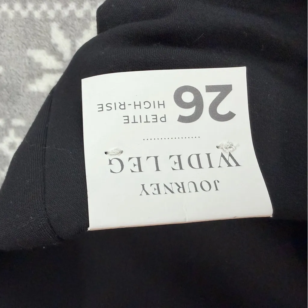 NWT Lane Bryant Black Wide Leg Journey High Rise Pant Pull On Pockets 26 Petite - Image 5