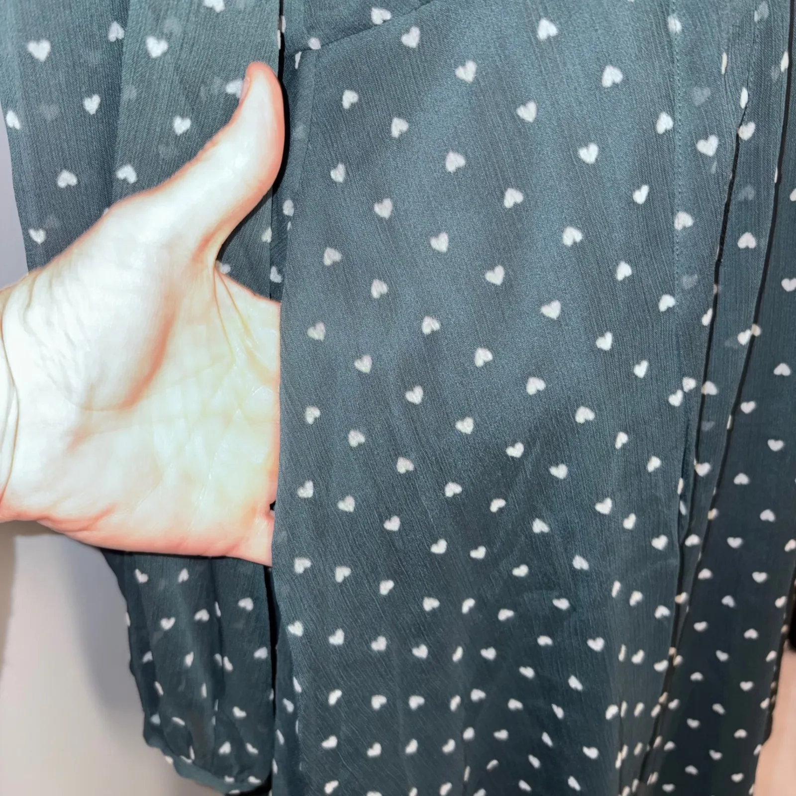 Ted Baker London Kobie‎ Heart Dot Chiffon Long Sleeve Minidress Sheer Chiffon - Image 5