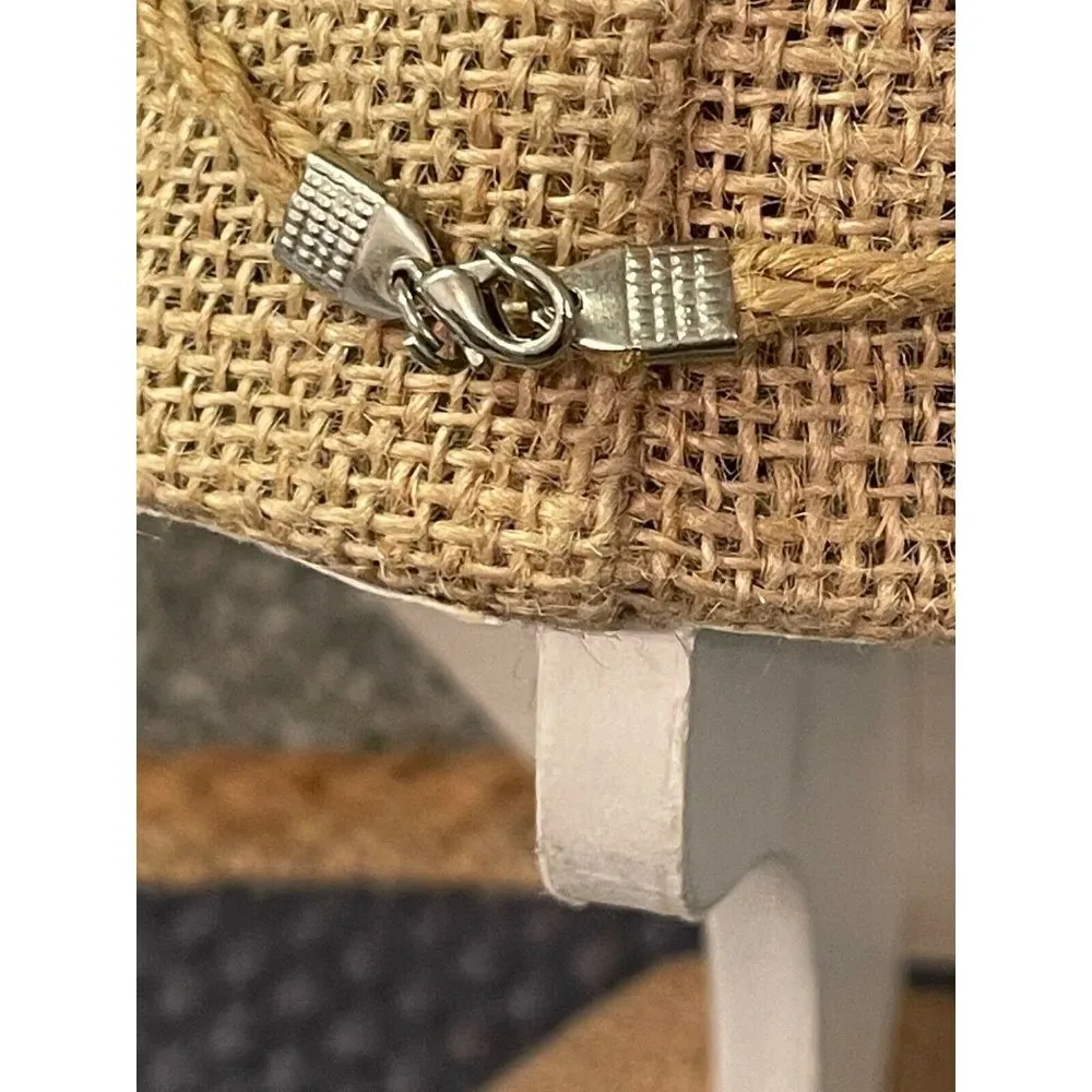 Brown Jade Fish pendant rope necklace silver tone NWOT  N3 - Image 4