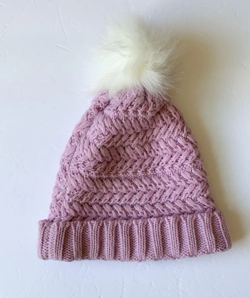 Treasure & Bond  Pink Winter Hat Beanie - Image 2