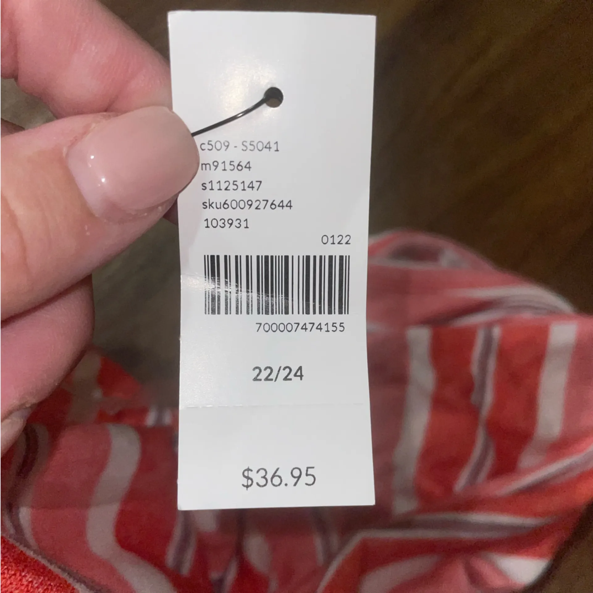 LANE BRYANT Notch-Neck Hacci Tank Top Stripped, Coral, White, Pink & Black NWT - Image 5