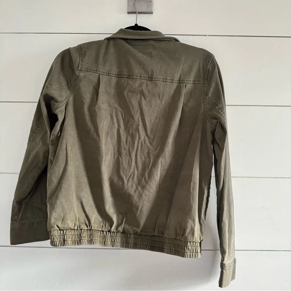 Pendleton Women’s Small Tencel Blend Army Green Cropped Jacket - Image 5