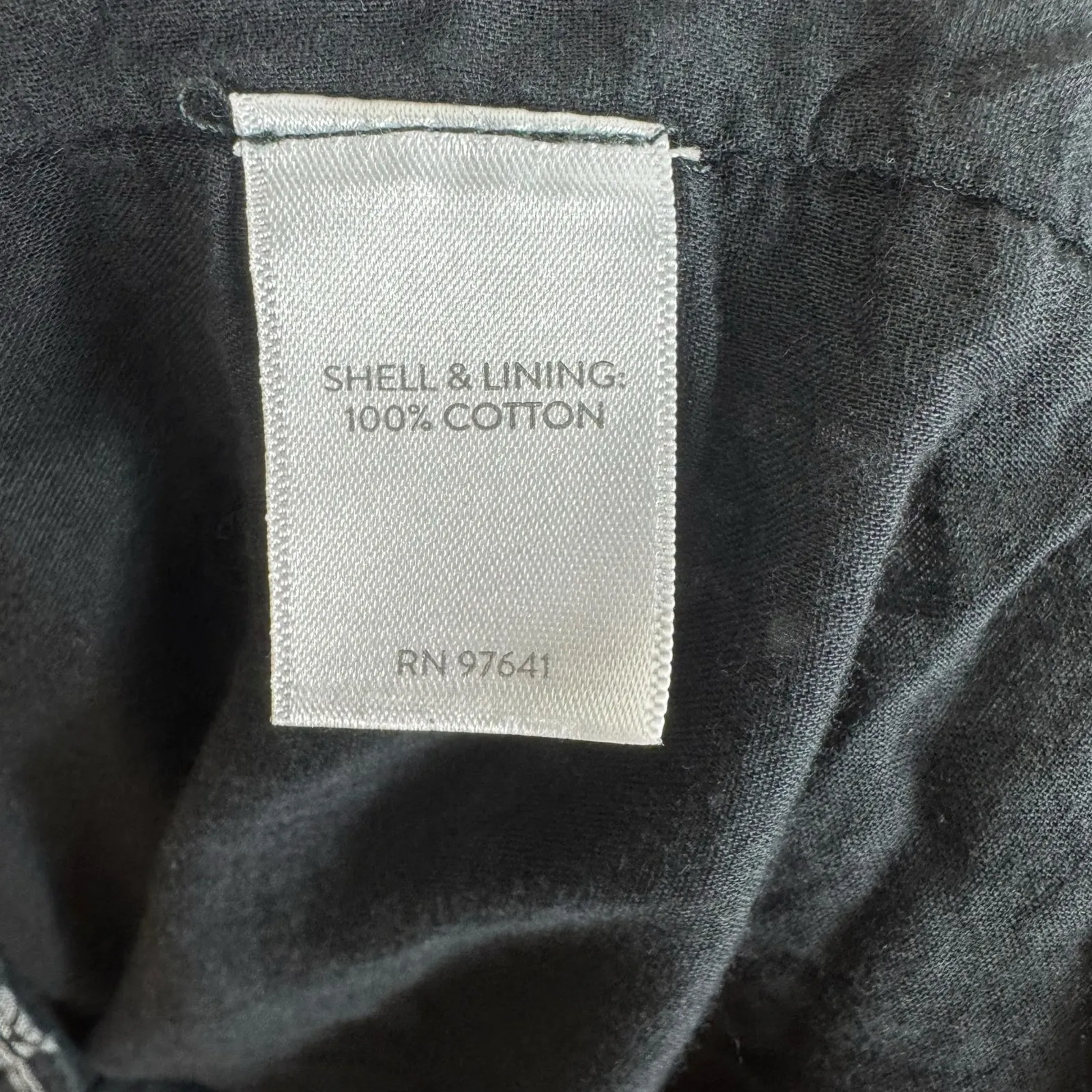 Pure Jill J. Jill 100% Cotton Black Gray 3/4 Sleeve Button Down Shift Dress MT Size M - Image 6