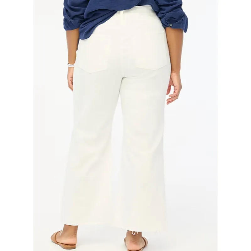 J. Crew Seashell White Petite Wide-Leg Jean in All-Day Stretch Size 25P (Petite) - Image 6