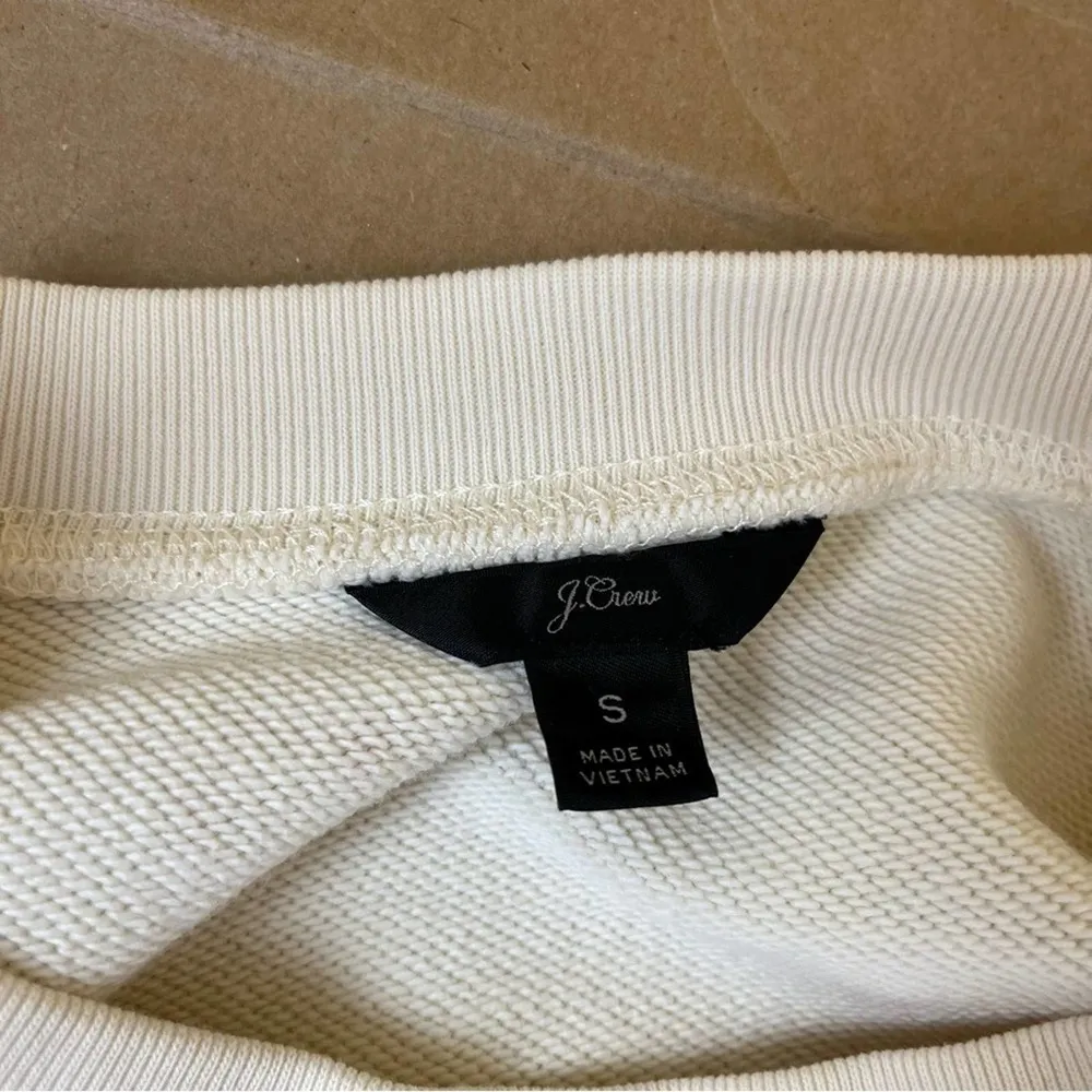 J. Crew Cream Metallic Beaute Sweatshirt - Image 100