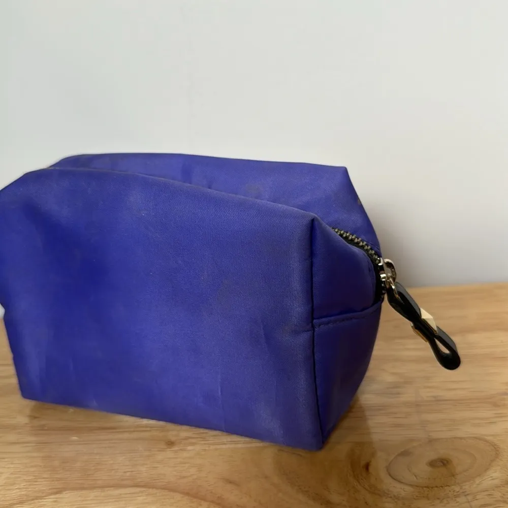 Victoria’s Secret Small Purple Bling Graphic Leopard Makeup Bag Travel Bag - Image 5