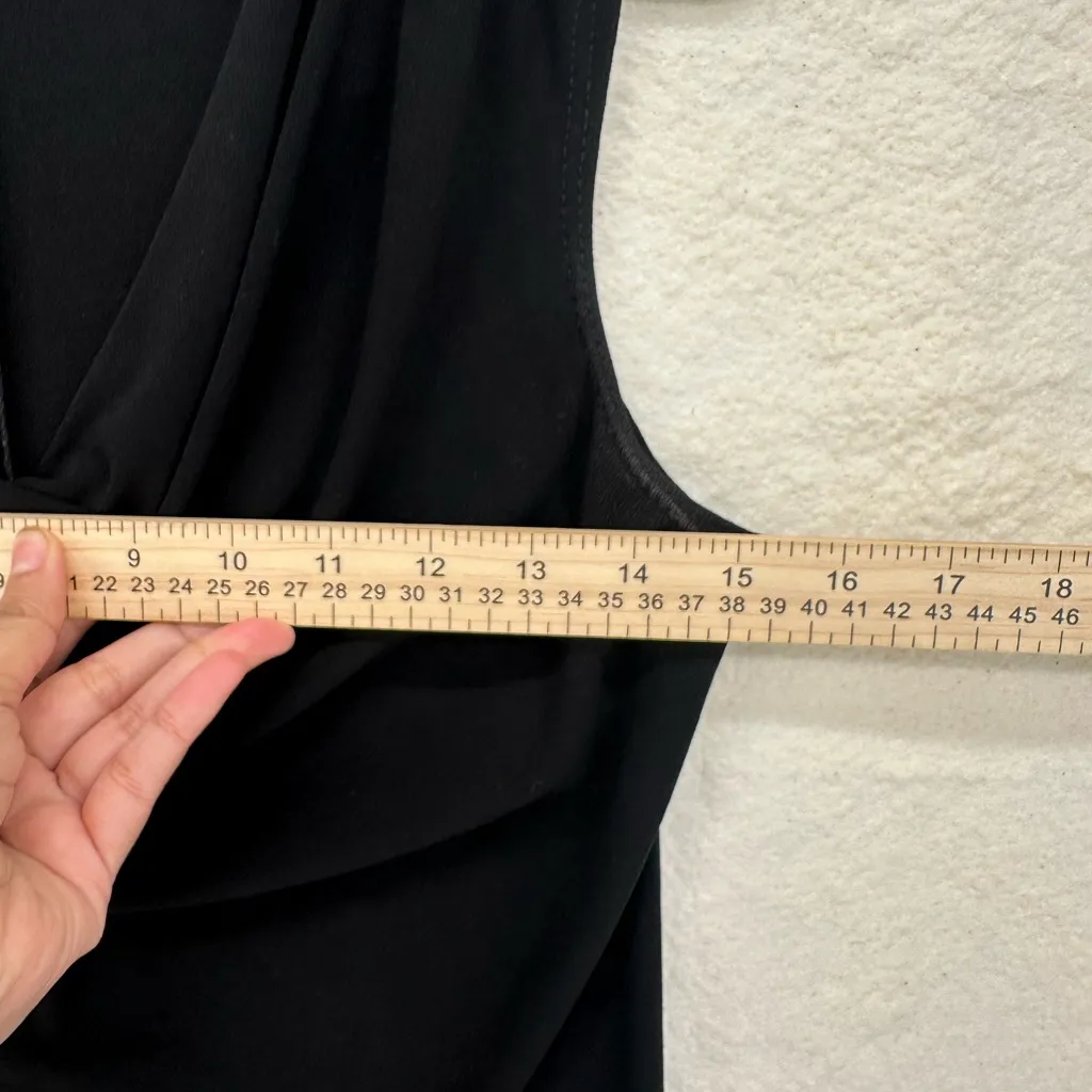 Black Cowl Neck Draped Top Tiffany & Grey Size undefined - Image 5