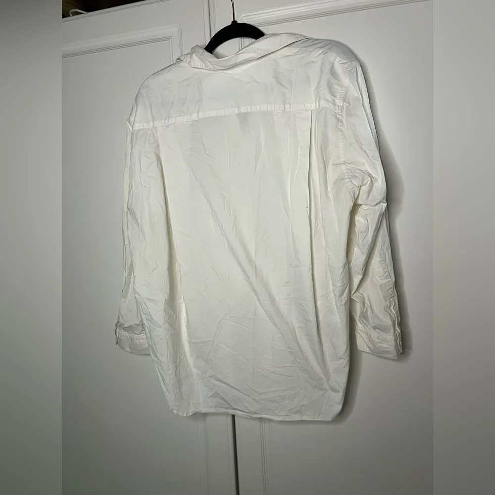 Arket Regular Fit Cotton Poplin Button Down White Size M - Image 12