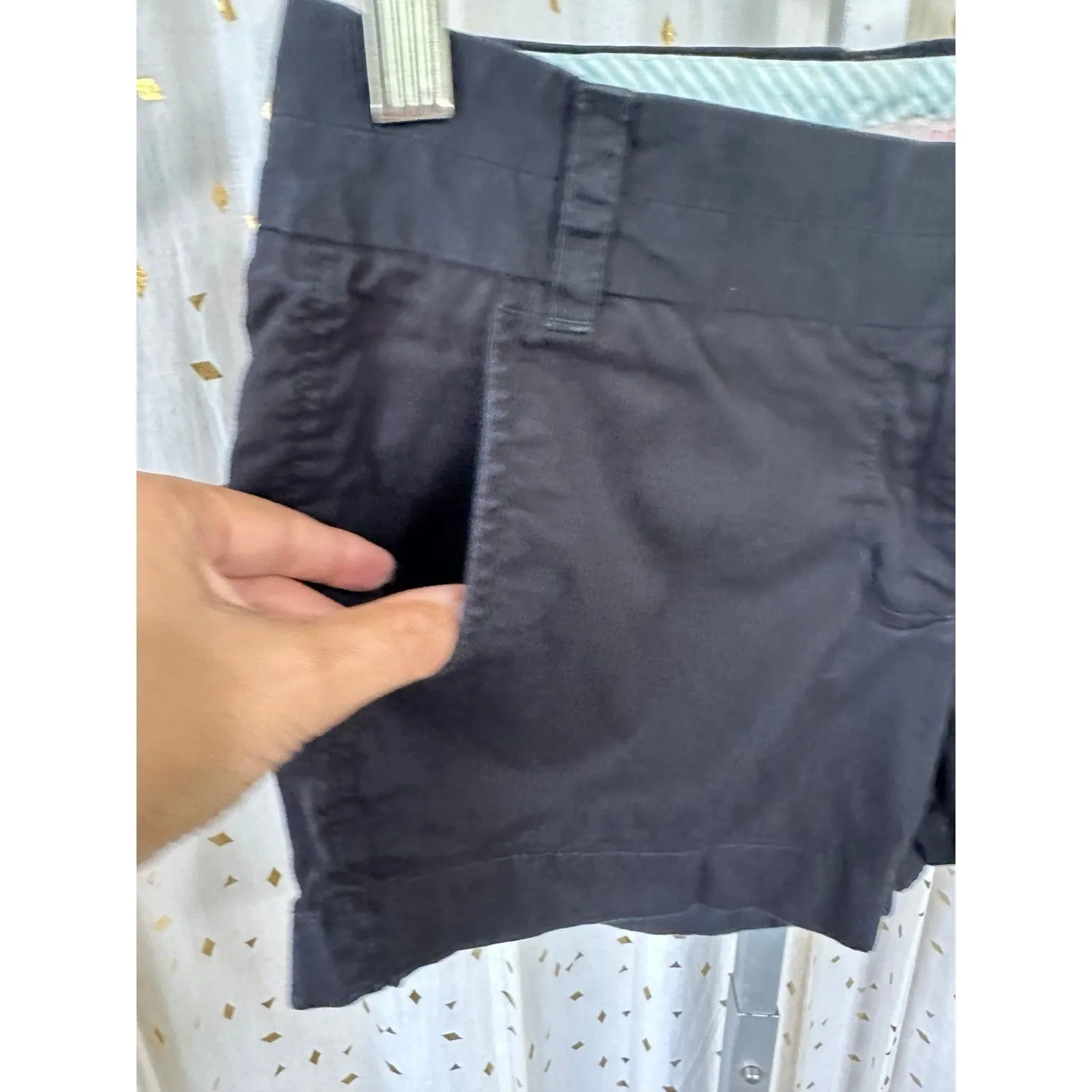 J. Crew Women's 100% Cotton Black Chino Broken In Pockets Trouser Shorts 0 - Image 3