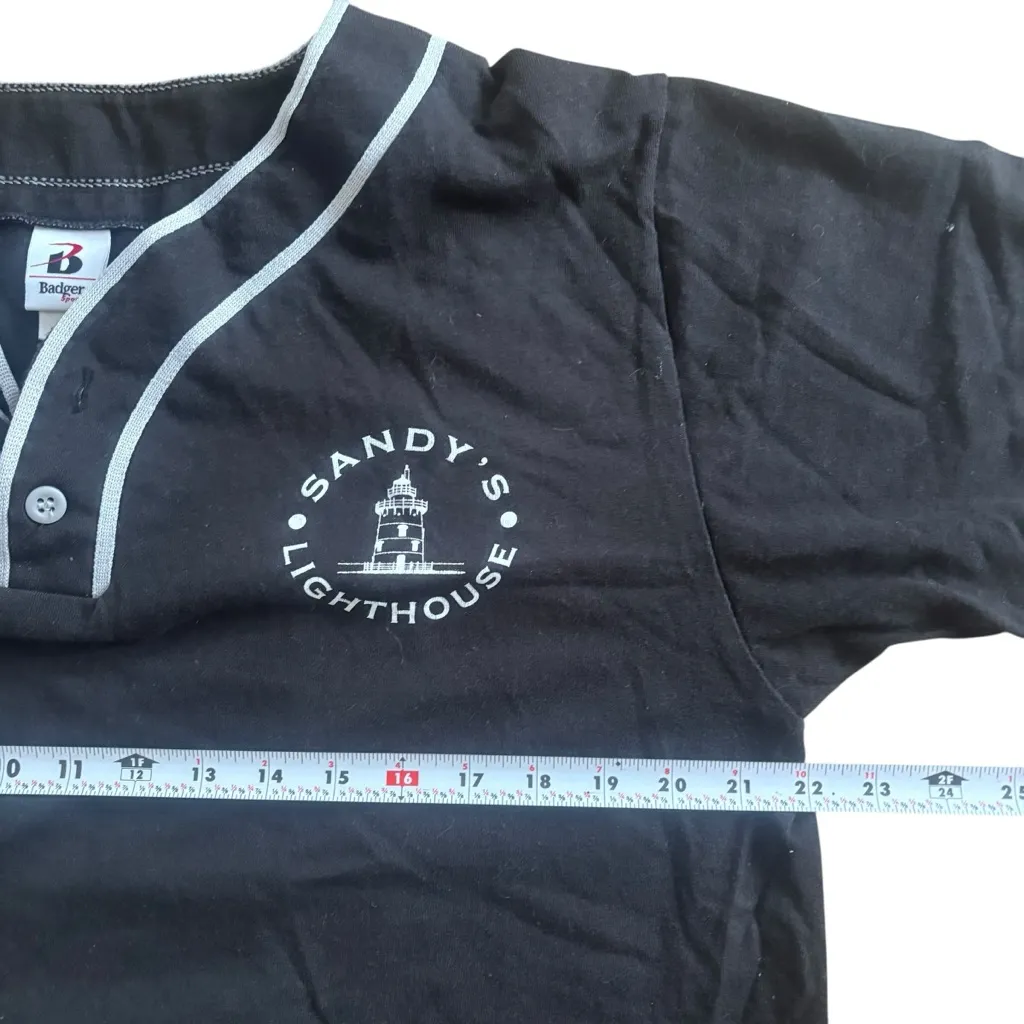 Badger Sport Baseball Jersey Men's L Retro Sportswear Athleisure Classic Blue Size L - Image 6