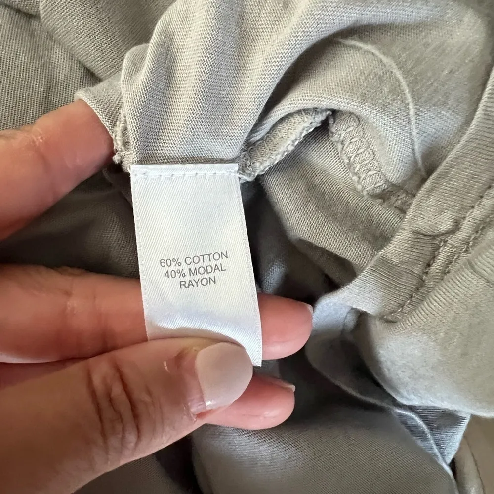 J JILL Pure Elliptical Layered Top Light Gray Large - Image 7