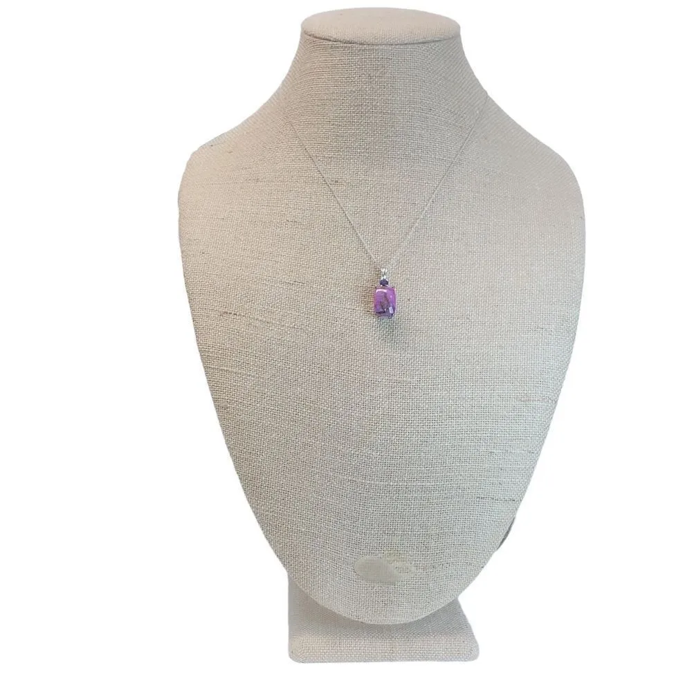 Mojave Turquoise Sterling Silver Frame and 925 Chain 20” - Image 2