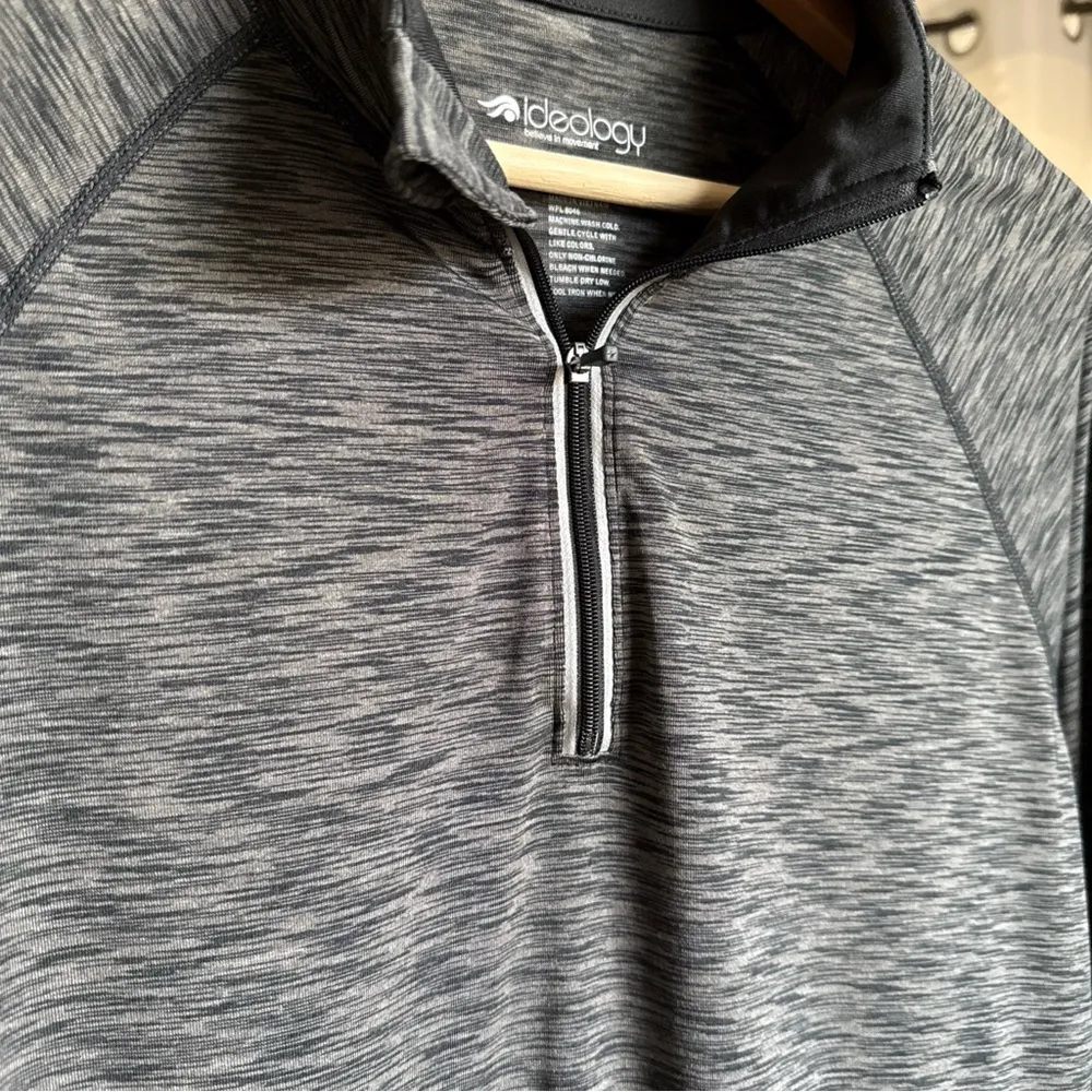 IDEOLOGY Womens Space-Dyed Quarter-Zip Pullover Sports Fitness Jacket Size L - Image 5